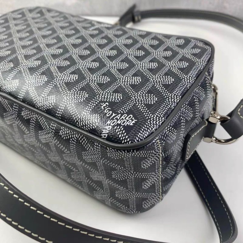 Goyard CAP VERT 灰色老花小號 肩背斜背相機包 96新配件塵袋-2