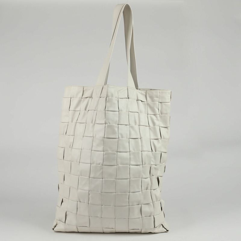BOTTEGA VENETA 白色 Intrecciato 皮革托特包和單肩包-3