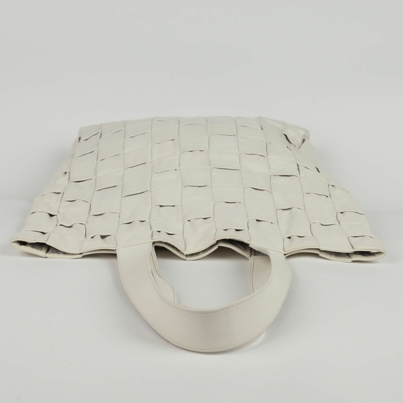 BOTTEGA VENETA 白色 Intrecciato 皮革托特包和單肩包-6