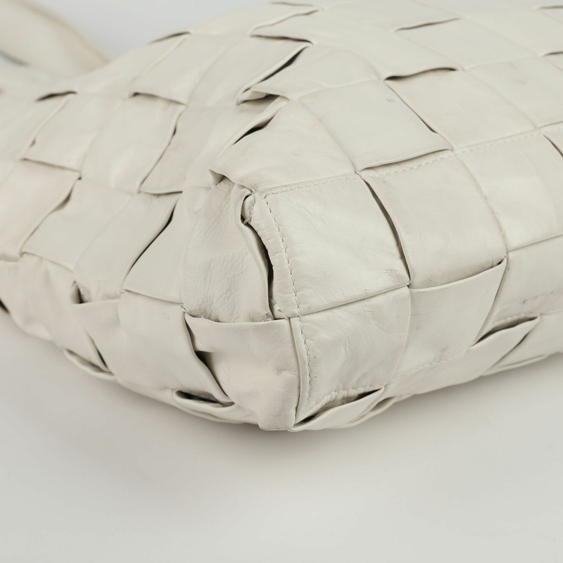 BOTTEGA VENETA 白色 Intrecciato 皮革托特包和單肩包-10