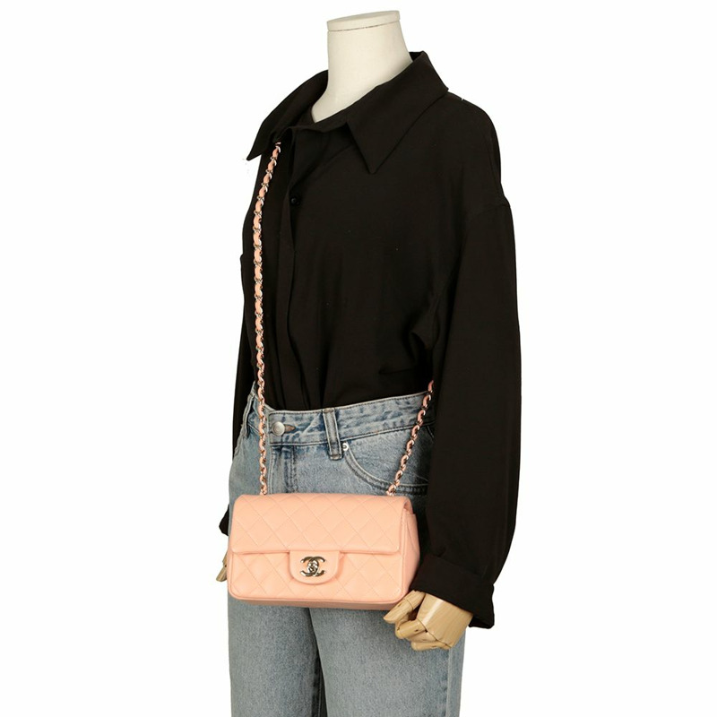 【包稅】CHANEL 經典新款迷你翻蓋肩斜背包-10