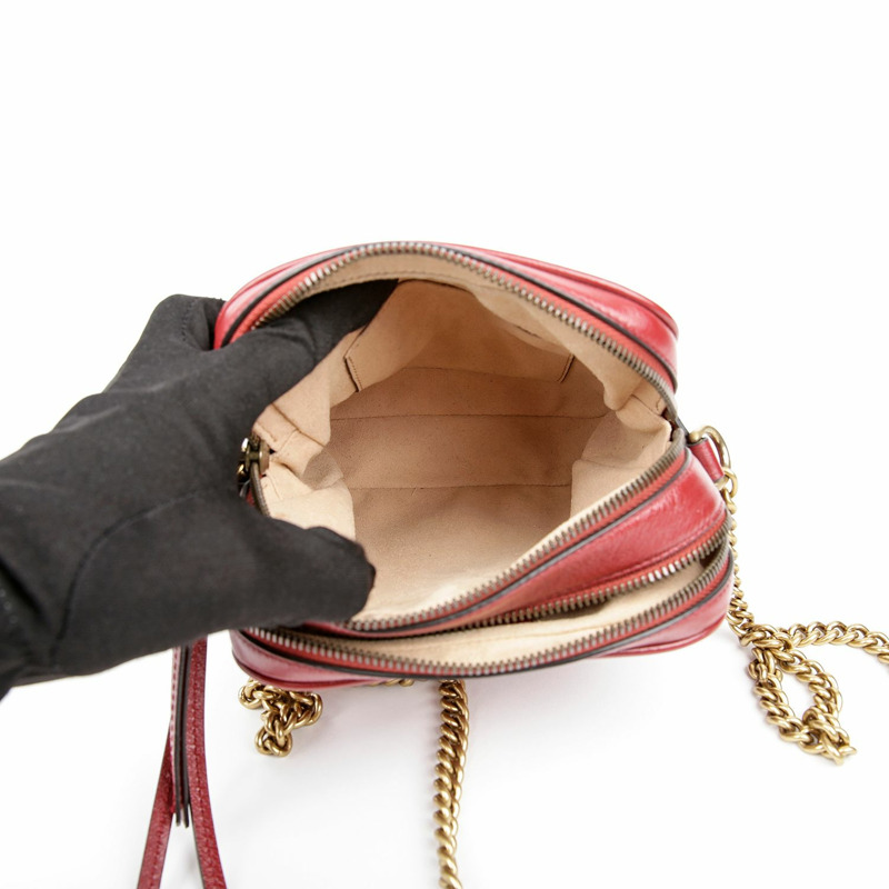 GUCCI 550155 GG Marmont 鏈條單肩斜背包-5