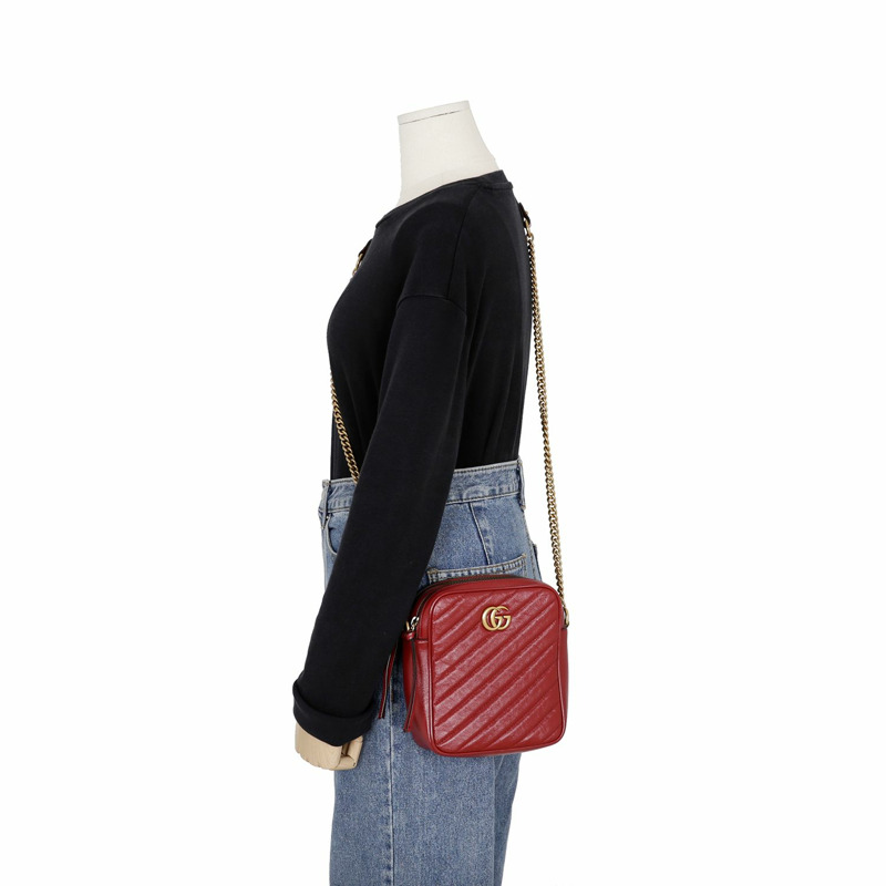 GUCCI 550155 GG Marmont 鏈條單肩斜背包-7