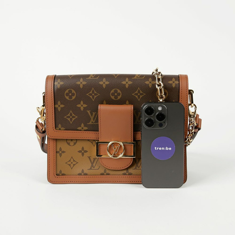 LOUIS VUITTON 海豚字母帆布肩背包 MM 尺寸-7