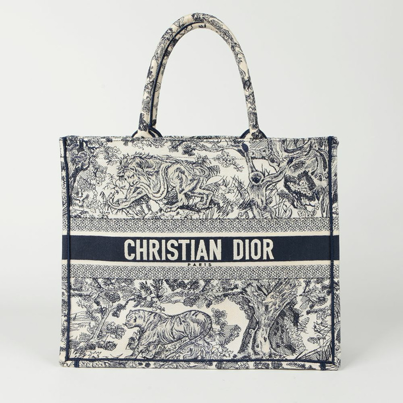 DIOR Toile de Jouy 刺繡書本托特大號托特包-1