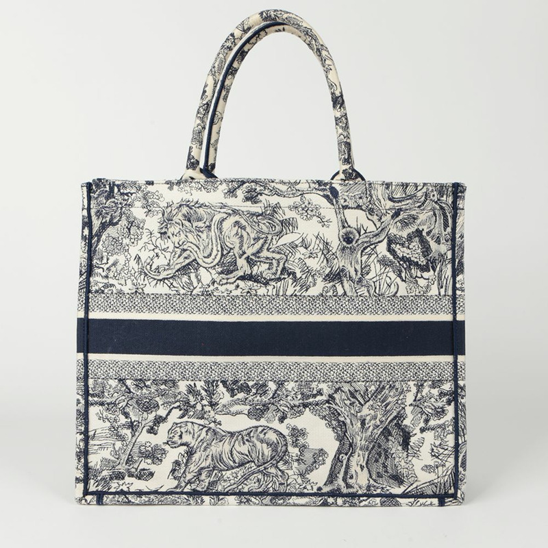 DIOR Toile de Jouy 刺繡書本托特大號托特包-3