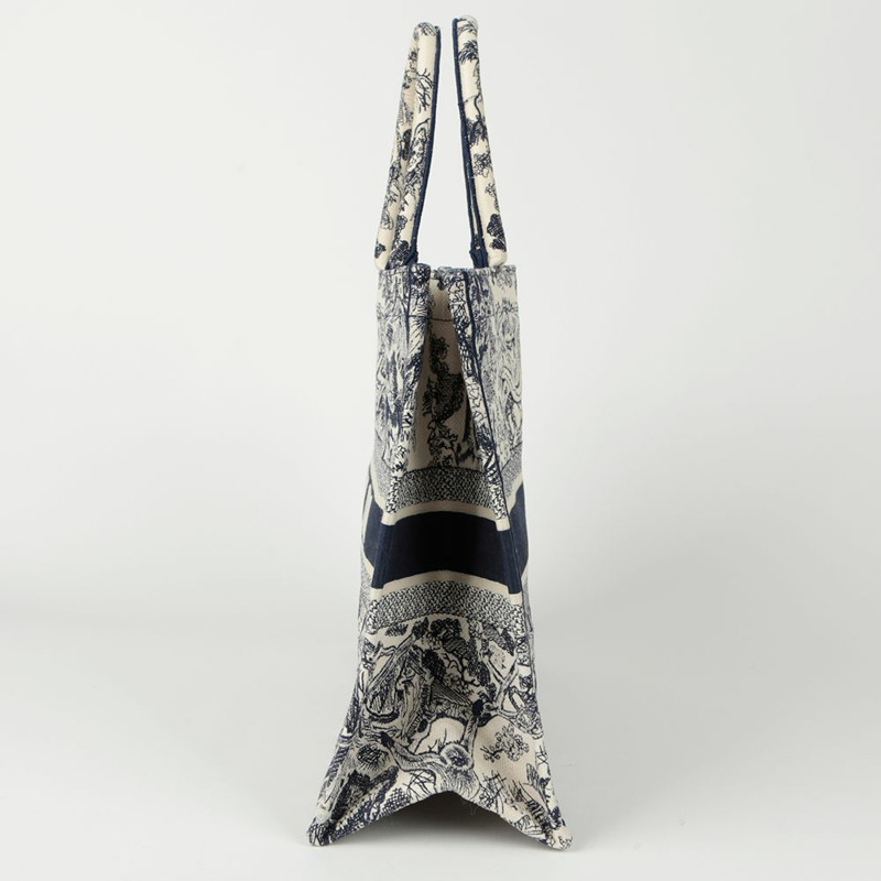 DIOR Toile de Jouy 刺繡書本托特大號托特包-4