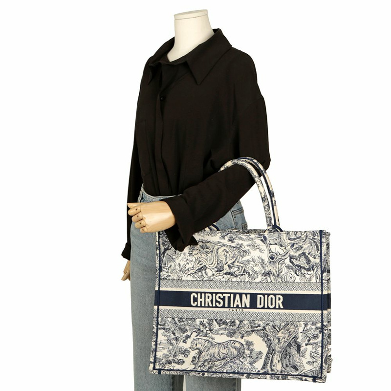 DIOR Toile de Jouy 刺繡書本托特大號托特包-9