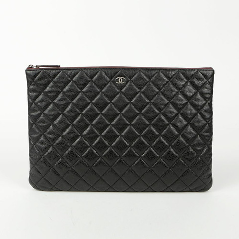 CHANEL Caviar Skin 經典大手拿包 A82552