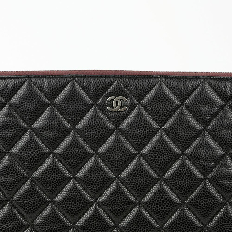 CHANEL Caviar Skin 經典大手拿包 A82552-1