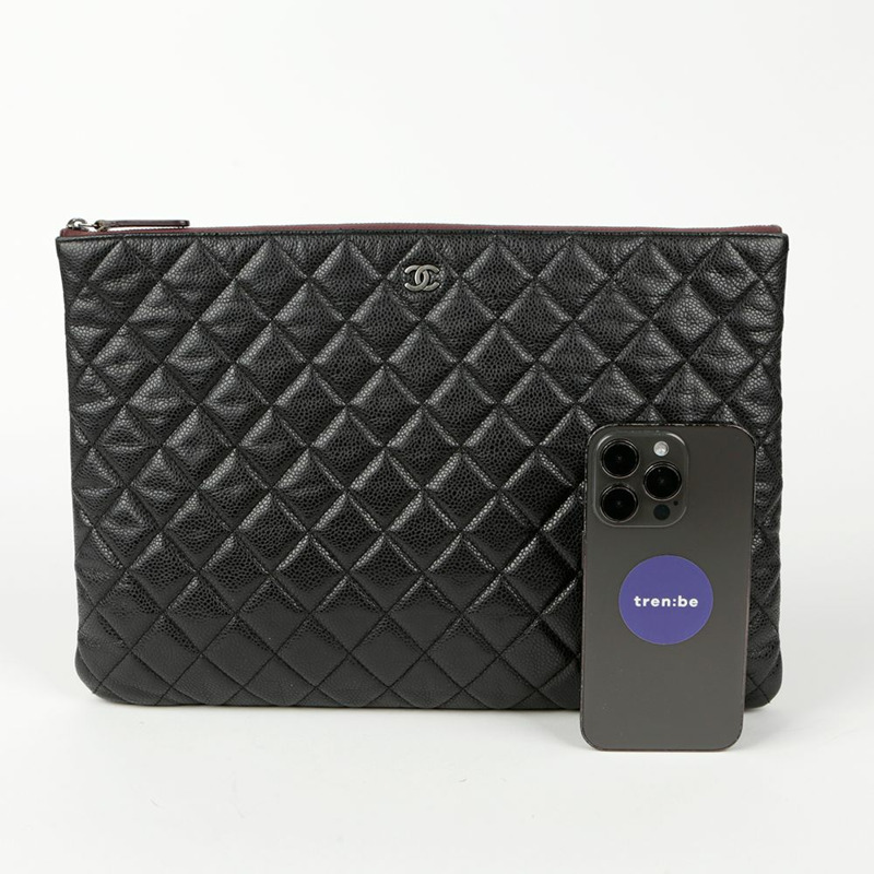 CHANEL Caviar Skin 經典大手拿包 A82552-9