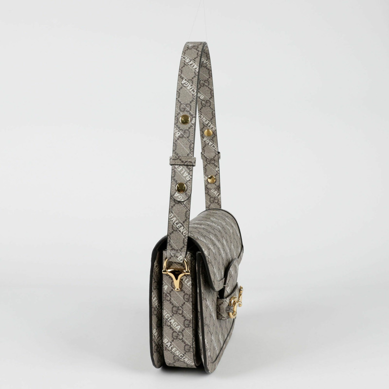 【包稅】GUCCI Balenciaga Hacker Project Horsebit 1955 小號單肩包 602204-5