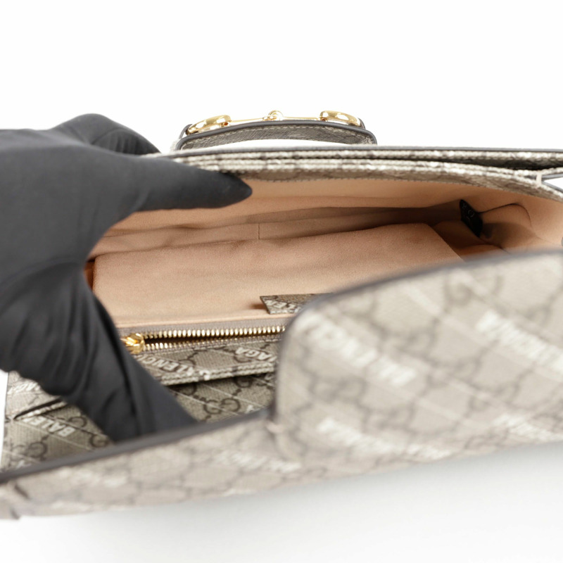 【包稅】GUCCI Balenciaga Hacker Project Horsebit 1955 小號單肩包 602204-8