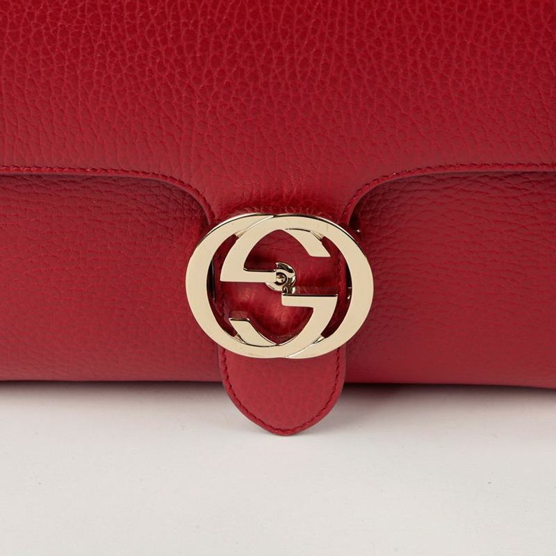 GUCCI 互扣式頂部手把托特單肩包-2