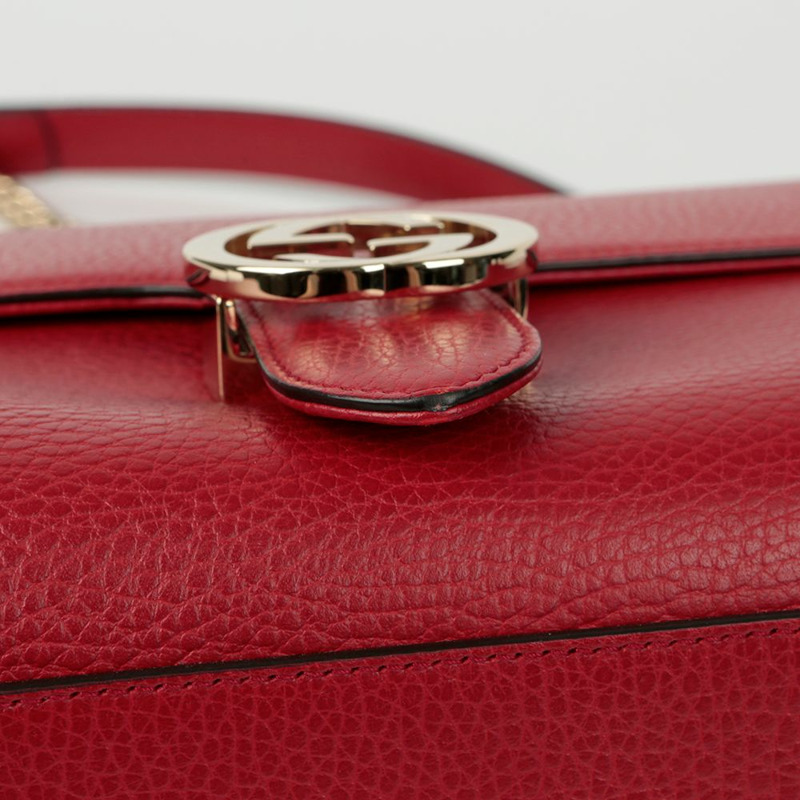 【包稅】GUCCI 互扣式頂部提把手提單肩包-6