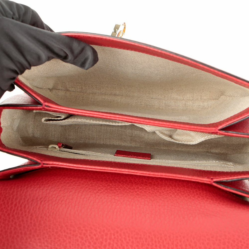 【包稅】GUCCI 互扣式頂部提把手提單肩包-10