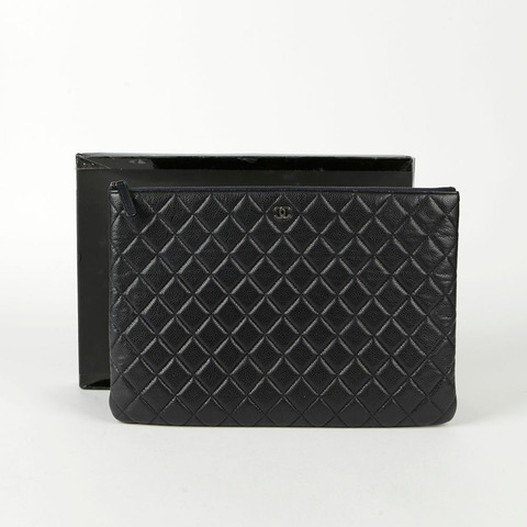 CHANEL Caviar Skin 經典大手拿包 A82552
