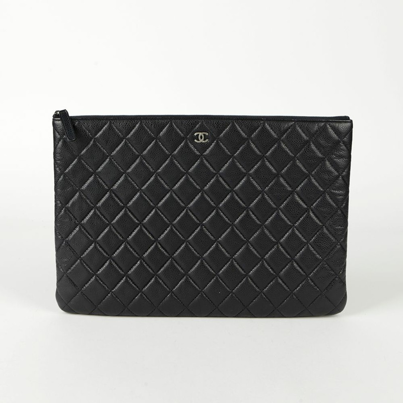 CHANEL Caviar Skin 經典大手拿包 A82552-1