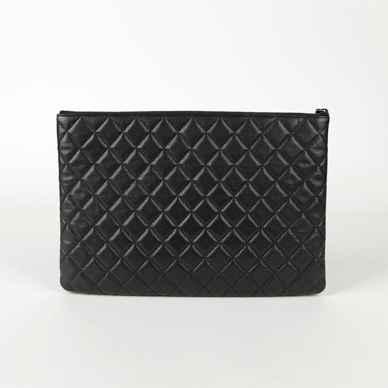 CHANEL Caviar Skin 經典大手拿包 A82552-3
