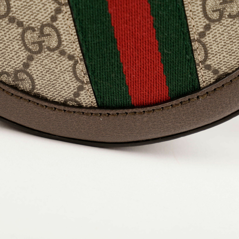GUCCI 迷你 GG Supreme 帆布 Ophidia 圓形單肩斜背包-3