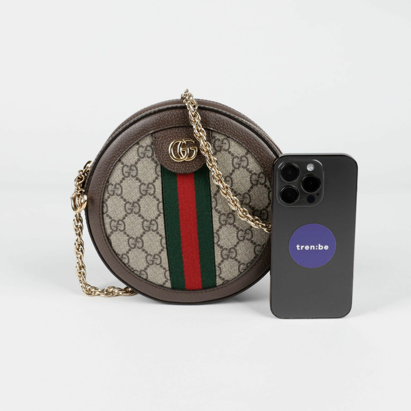 GUCCI Ophidia 迷你圓形單肩斜背包-6