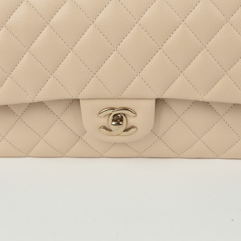 CHANEL Caviar 經典中型翻蓋單肩包 A01112-2