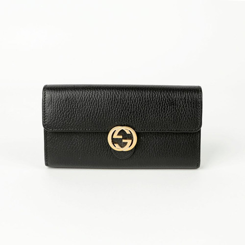 GUCCI 互扣長皮夾