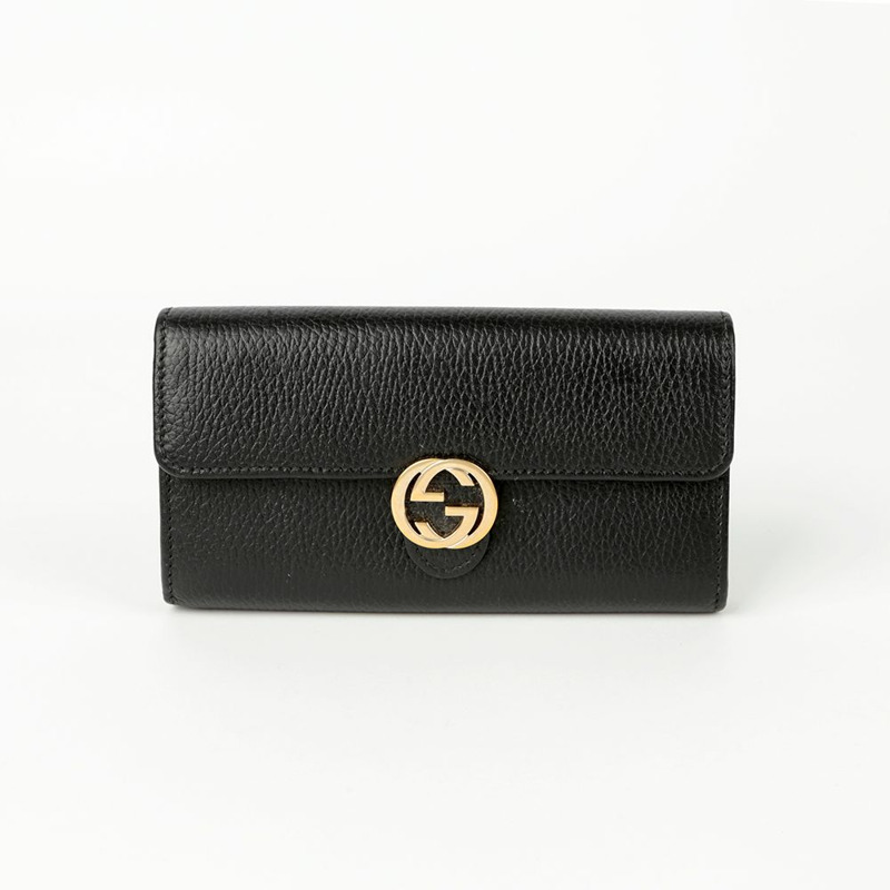GUCCI 互扣長皮夾-0