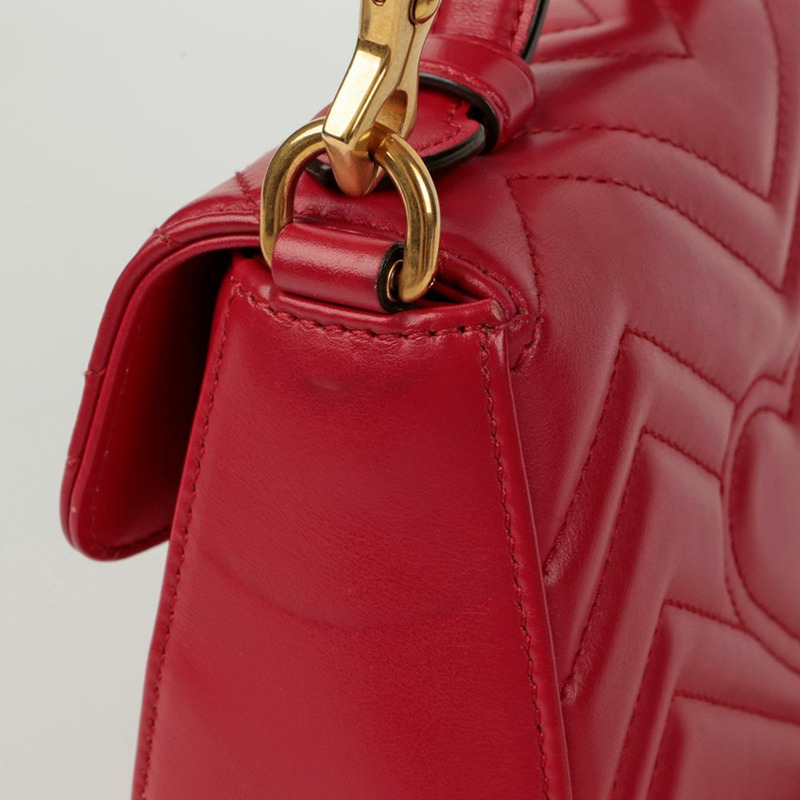 GUCCI GG Marmont 迷你頂部提把托特單肩包-5