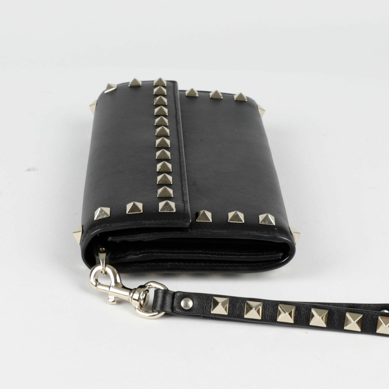 VALENTINO Rockstud 肩帶長版皮夾-4