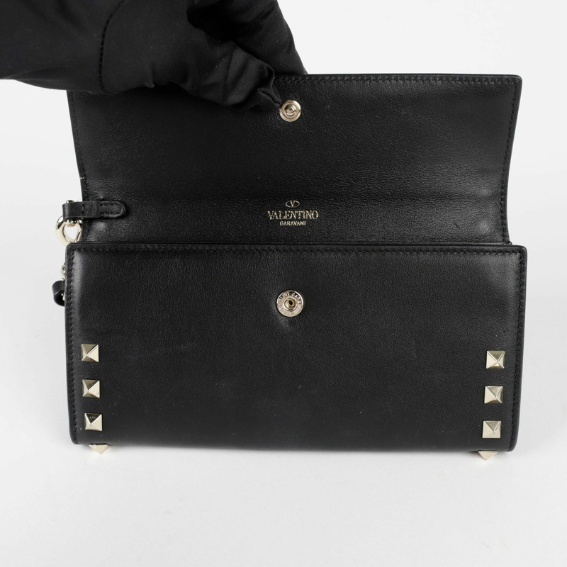 VALENTINO Rockstud 肩帶長版皮夾-7
