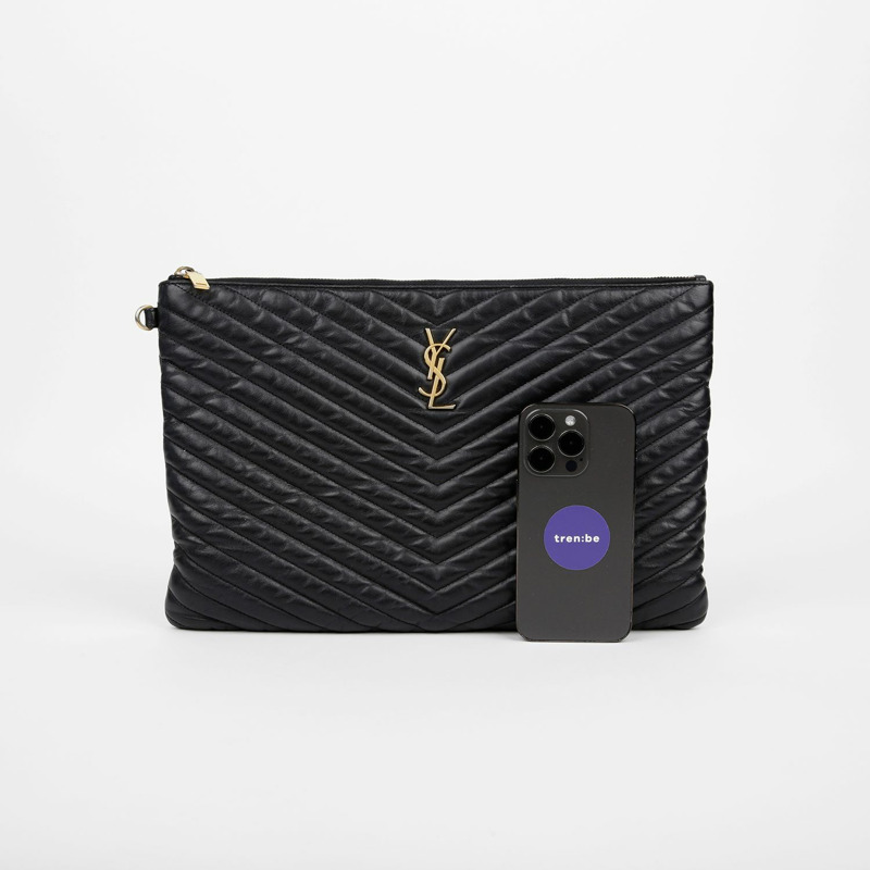 SAINT LAURENT Monogram 資料夾手拿包 440222-9