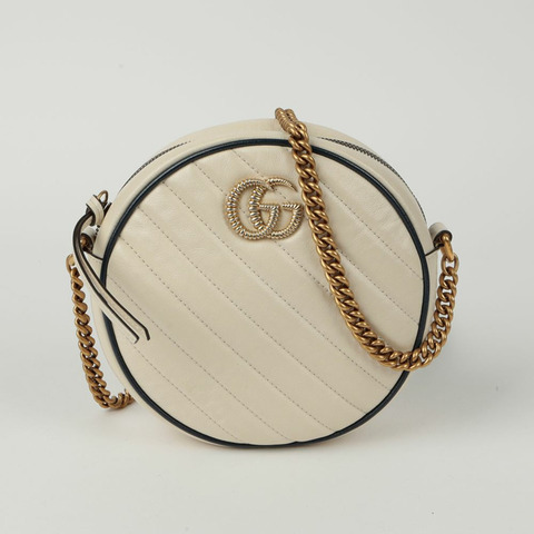 GUCCI Marmont 迷你圓形肩斜背包 550154