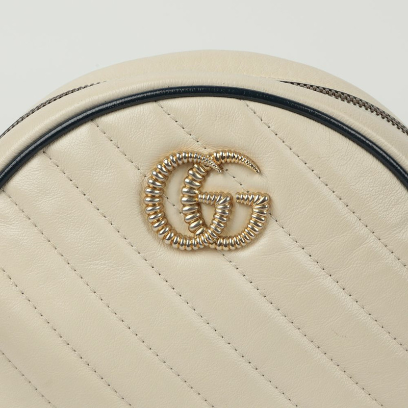 GUCCI Marmont 迷你圓形肩斜背包 550154-1