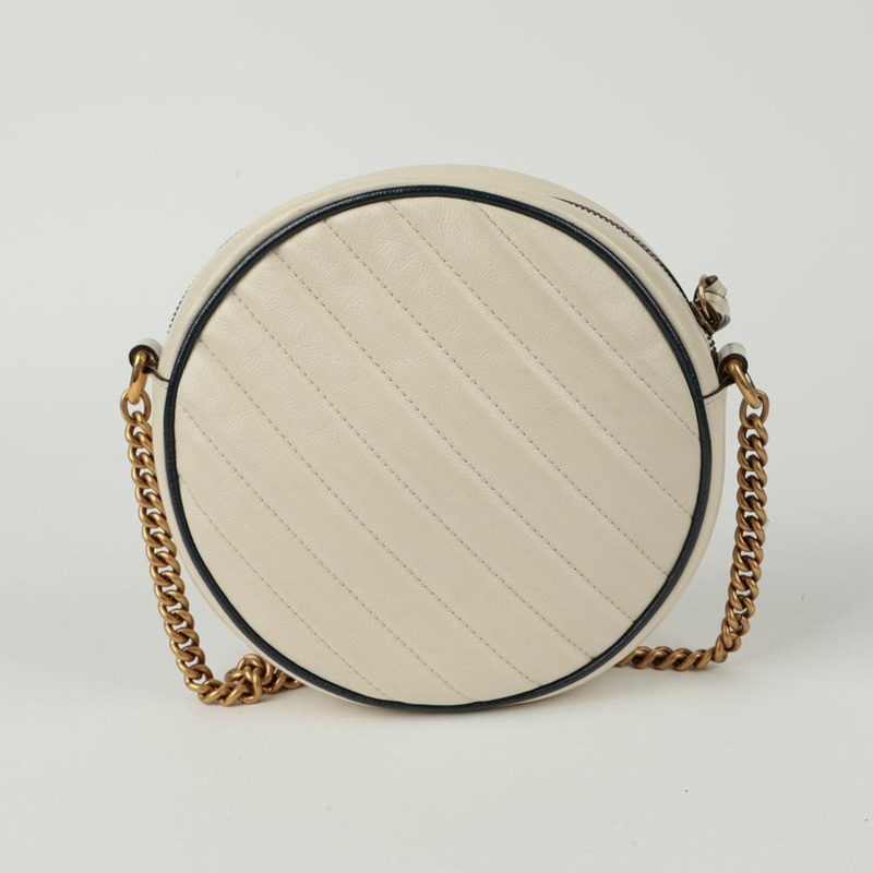 GUCCI Marmont 迷你圓形肩斜背包 550154-2