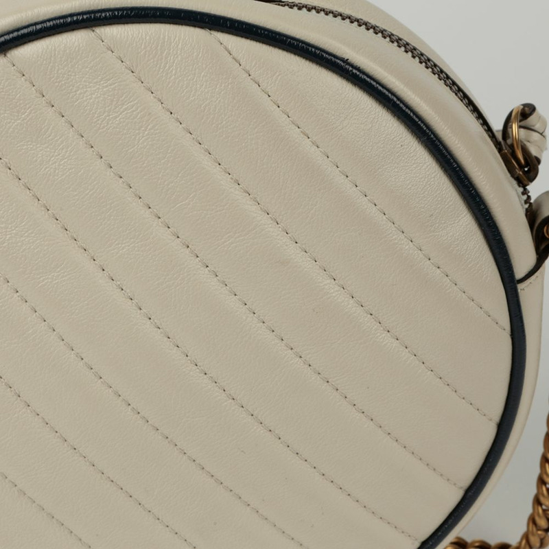 GUCCI Marmont 迷你圓形肩斜背包 550154-3
