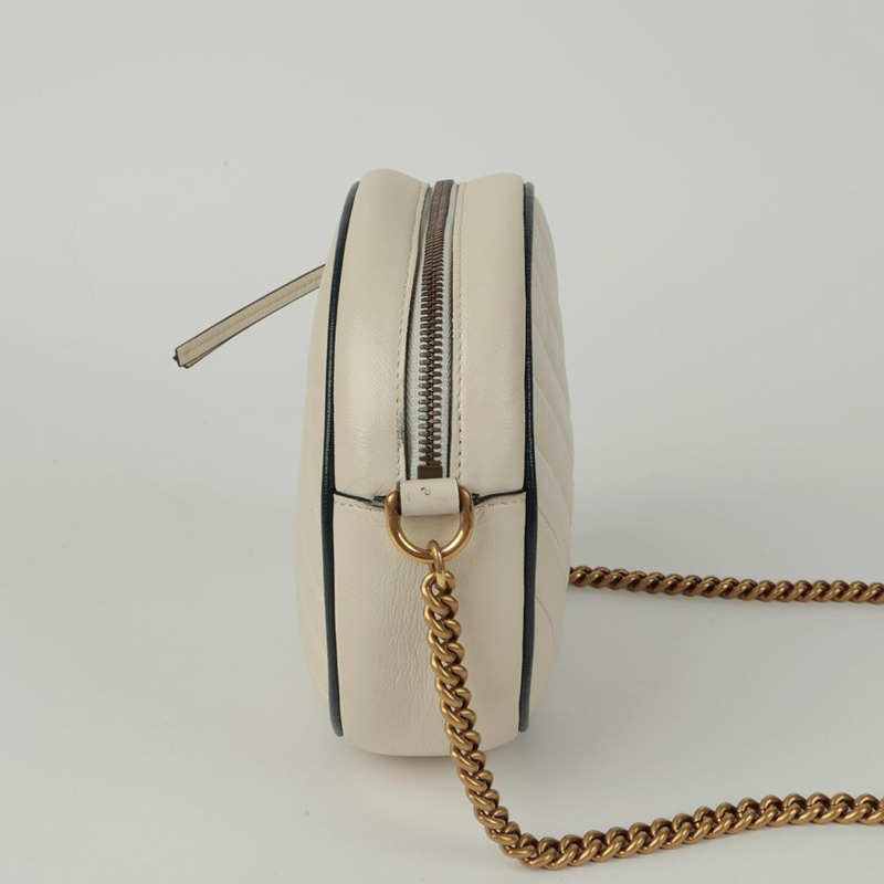 GUCCI Marmont 迷你圓形肩斜背包 550154-4