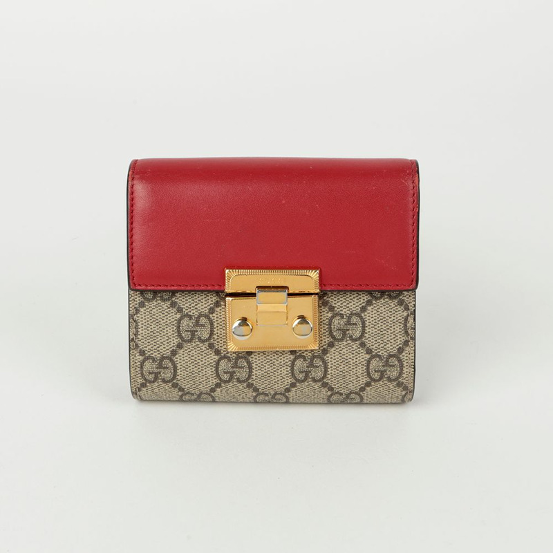 GUCCI 槳鎖雙折錢包-0