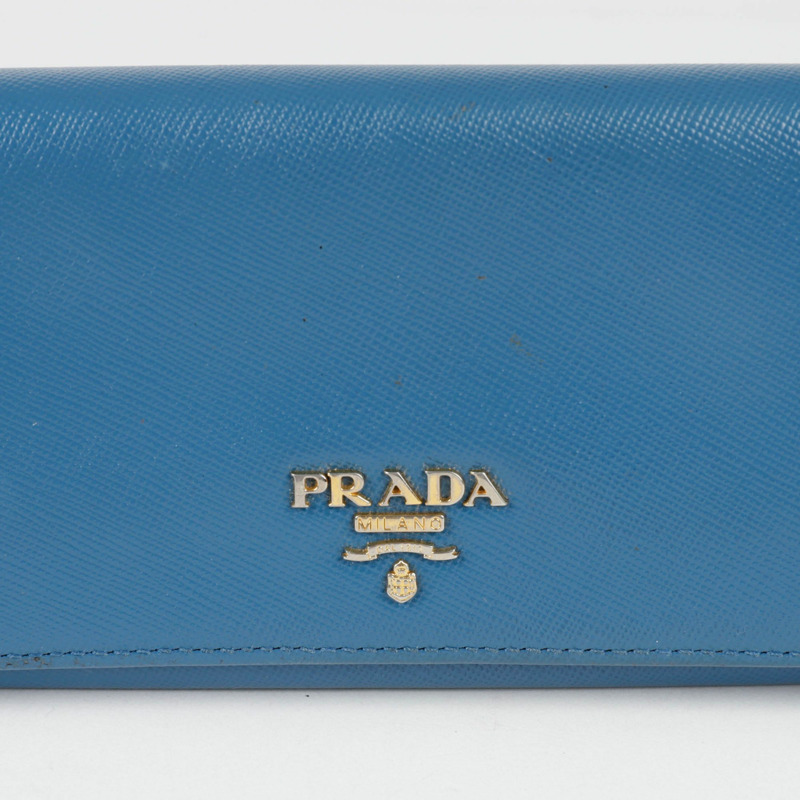 PRADA 金屬標誌長皮夾 1M1132-1