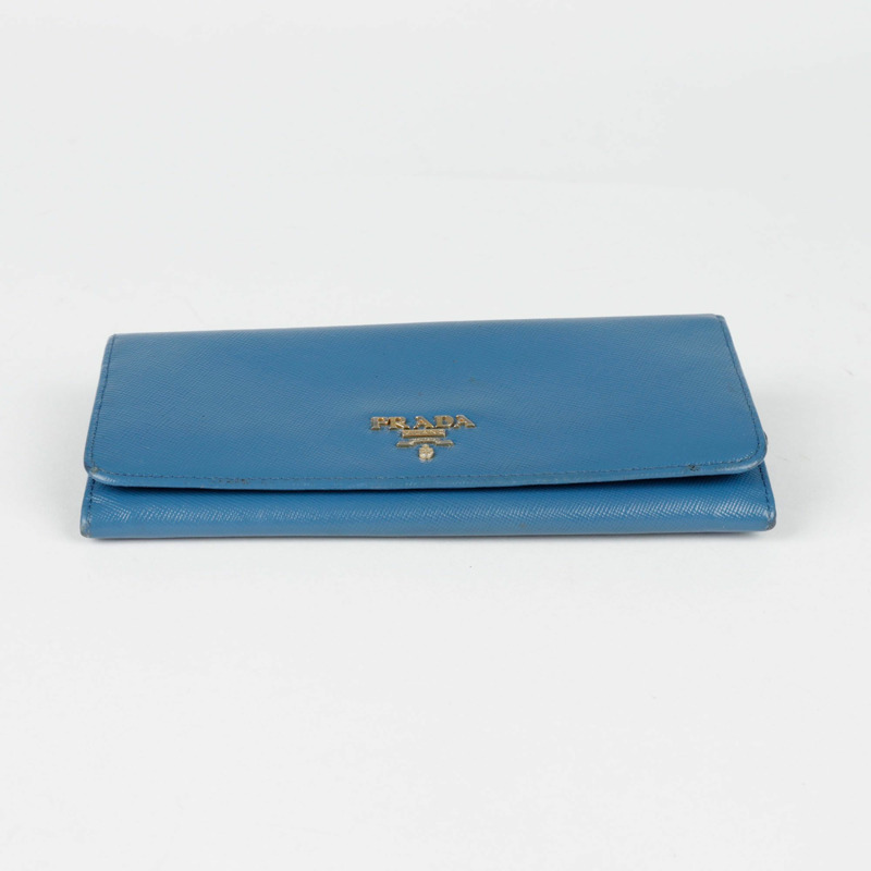 PRADA 金屬標誌長皮夾 1M1132-4