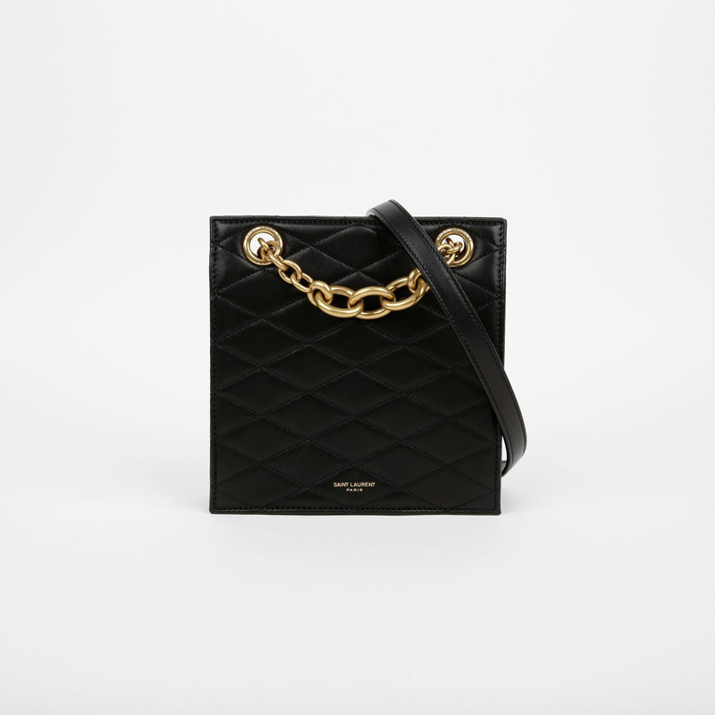 SAINT LAURENT Mylon 鏈條單肩斜背包-1