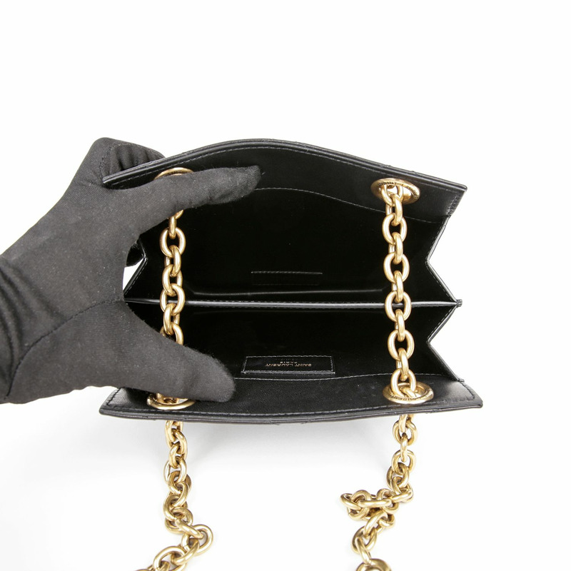 SAINT LAURENT Mylon 鏈條單肩斜背包-6