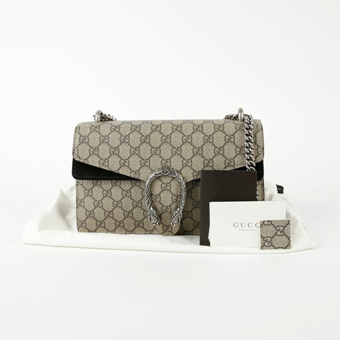 GUCCI 小號 GG Supreme 帆布 Dionysus 肩背包與斜背包