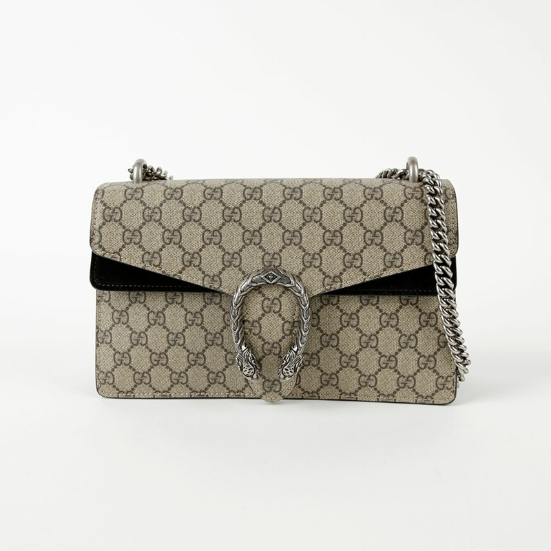 GUCCI 小號 GG Supreme 帆布 Dionysus 肩背包與斜背包-1