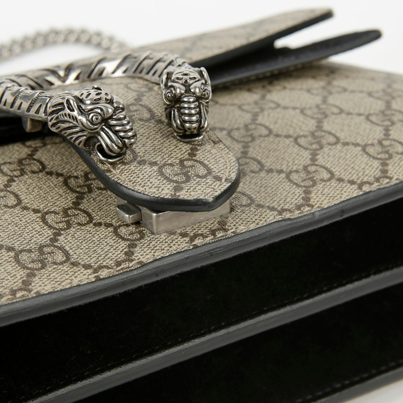 GUCCI 小號 GG Supreme 帆布 Dionysus 肩背包與斜背包-7