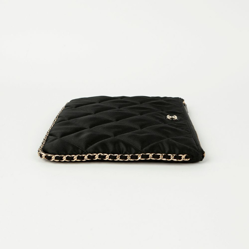 【包稅】CHANEL CC標誌鏈條修剪離合器-4