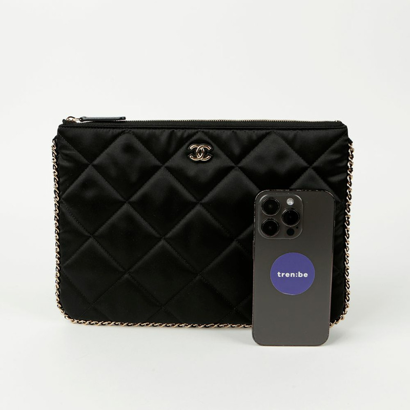 【包稅】CHANEL CC標誌鏈條修剪離合器-7