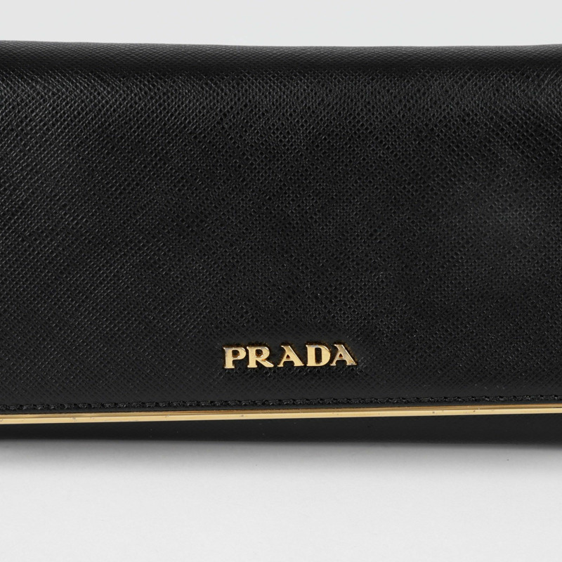 PRADA 標誌長皮夾-1