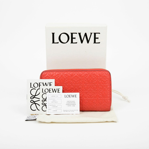 LOEWE 107 55 Anagram 拉鍊圓形錢包