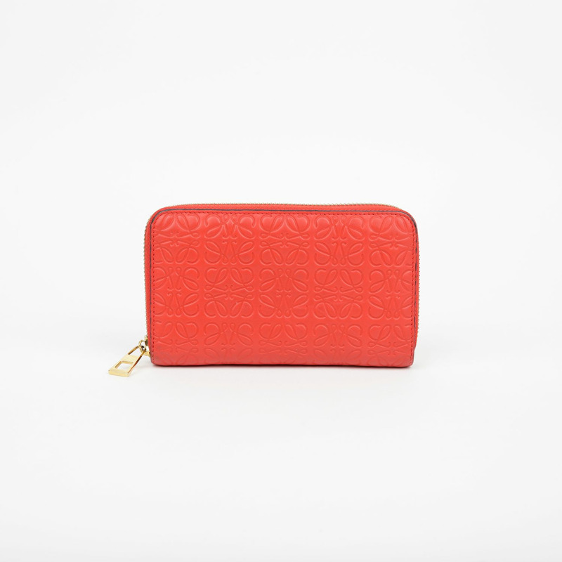 LOEWE 107 55 Anagram 拉鍊圓形錢包-1